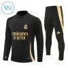 Real Madrid Training Sweatshirts Quarter-zip 2024-25 Schwarze Für Kinder